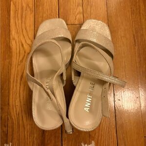 Anne Klein Women's Shimmering Beige Heels